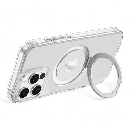 Estuche devia magsafe iphone 16 pro max clean series magnetic shockproof case with bracket color transparente