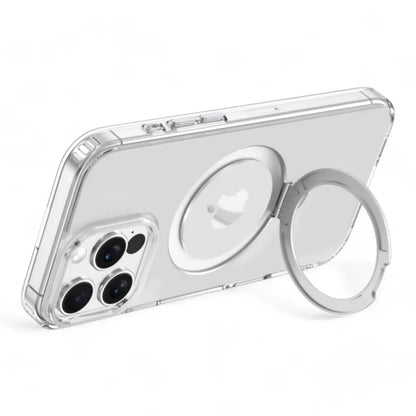 Estuche devia magsafe iphone 16 pro clean series magnetic shockproof case with bracket color transparente DIGITALSHOP