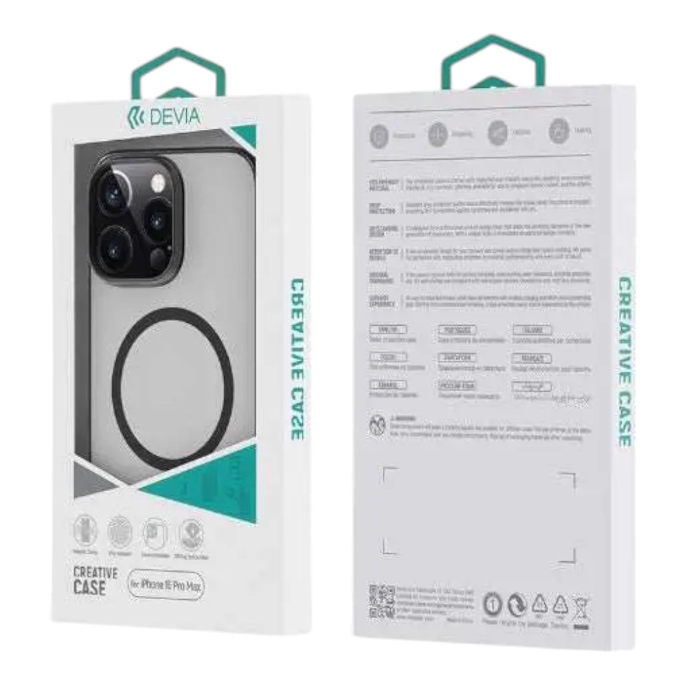 Devia magsafe iphone 16 pro glimmer magnetic series case (pc) gray color