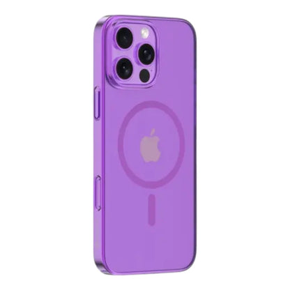 Estuche devia magsafe iphone 16 pro glimmer magnetic series case(pc) color rosado