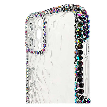 Estuche el rey marco iphone 12 pro max diamantes color transparente DIGITALSHOP