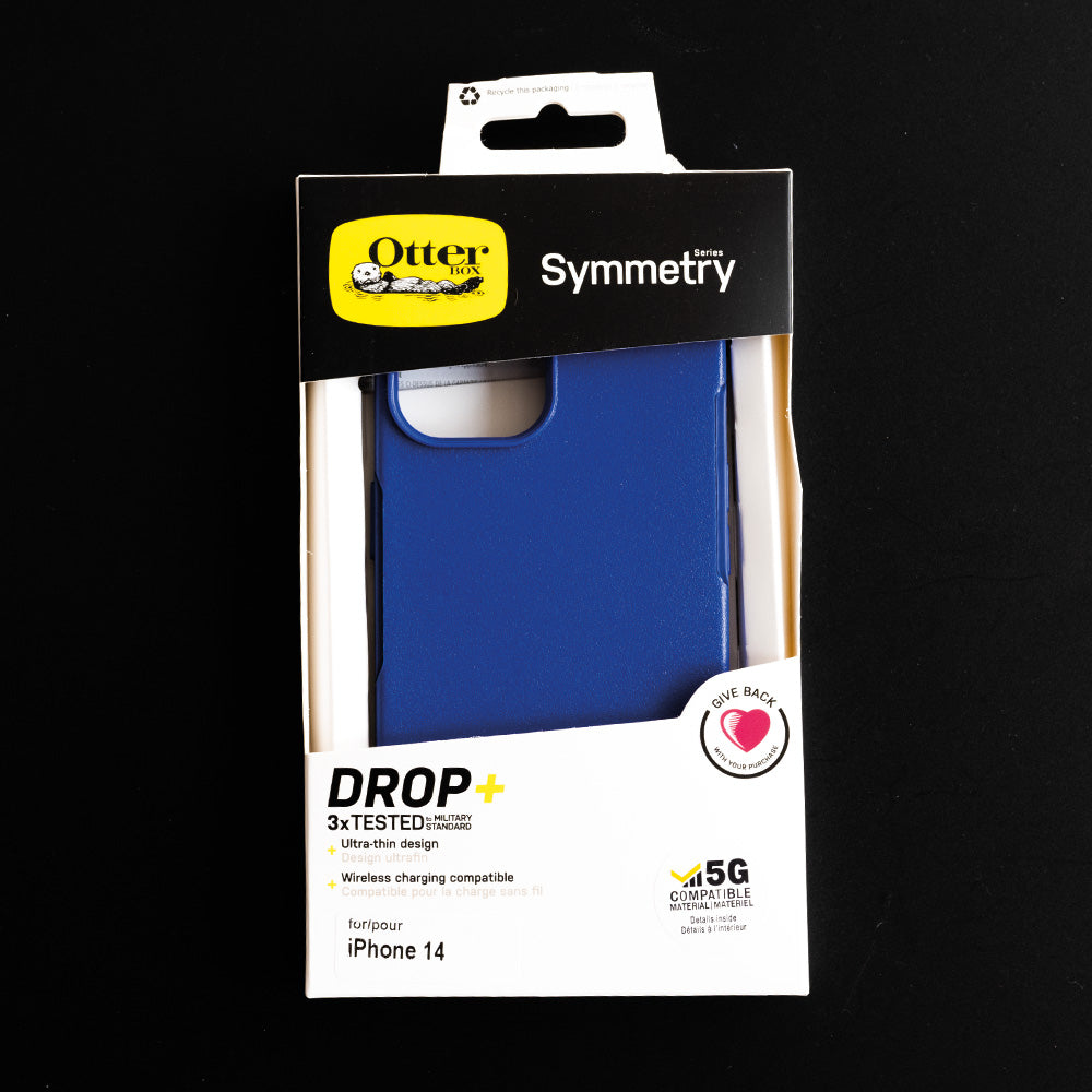 Estuche clasico otterbox symmetry apple iphone 14 color azul