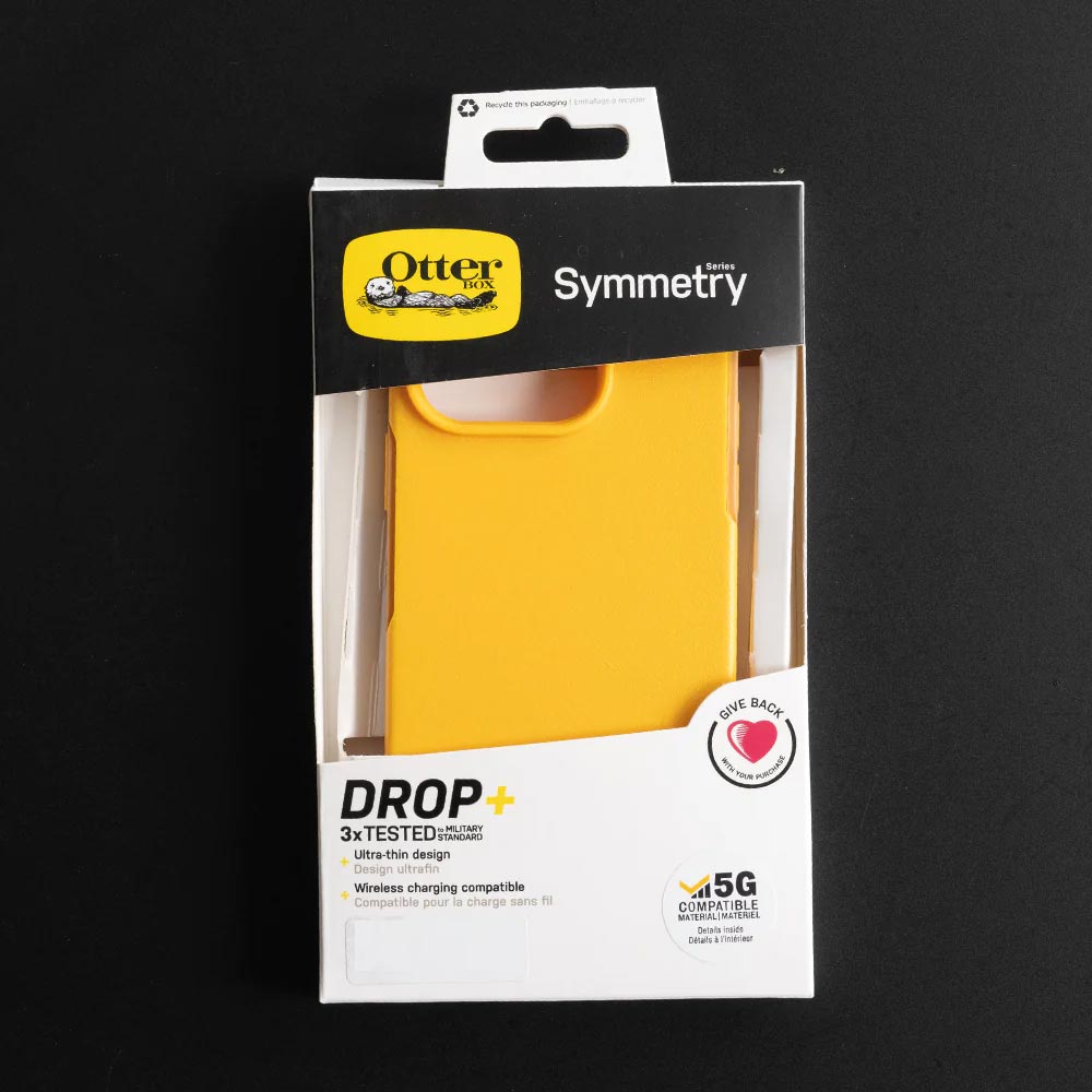 Estuche clasico otterbox symmetry apple iphone 13 pro max color amarillo