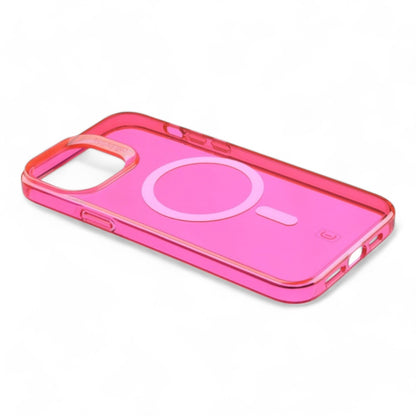 Estuche otterbox symmetry iphone 15 pro magsafe color transparente/rosado