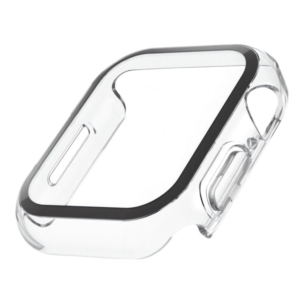 Apple watch 45mm tempered glass king case transparent color