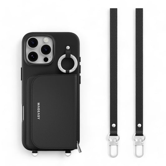 Switcheasy Wallet iPhone 16 Pro Pouch M Wallet Phone Case with Stand Black
