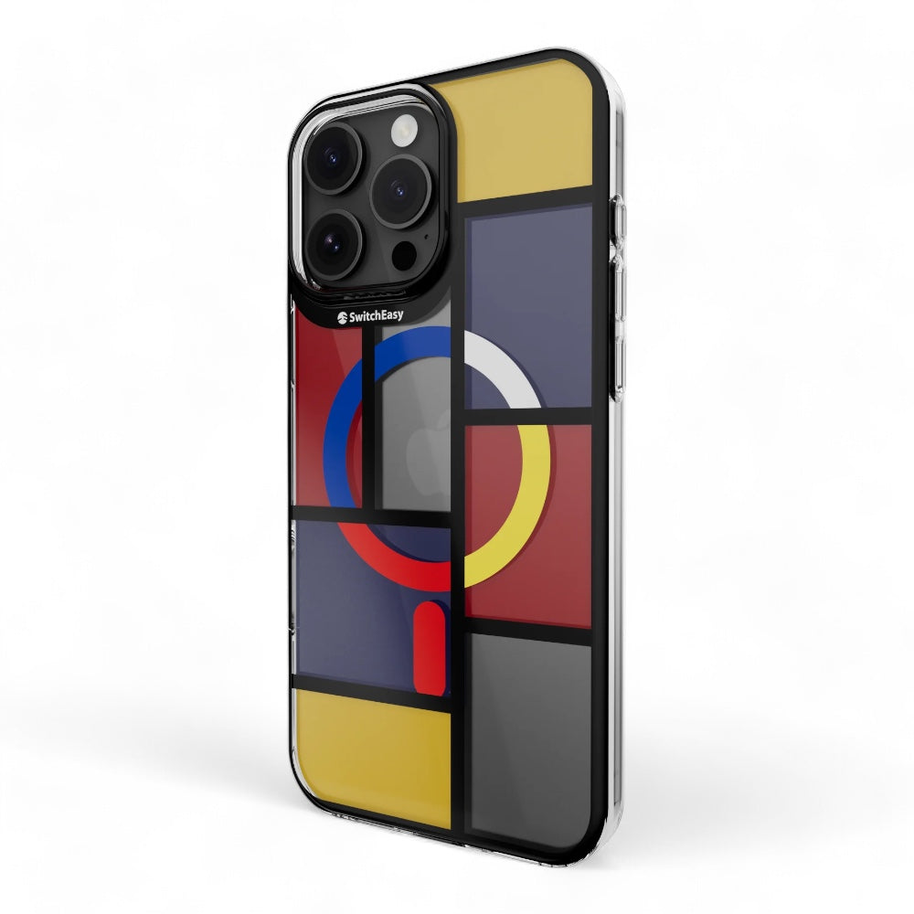 switcheasy artist case iphone 16 pro max artist m 3d patterned shockproof case mondrian color multicolor