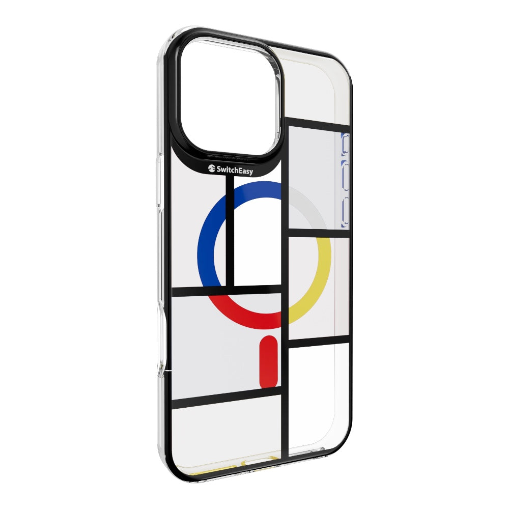 switcheasy artist case iphone 16 pro max artist m 3d patterned shockproof case mondrian color multicolor