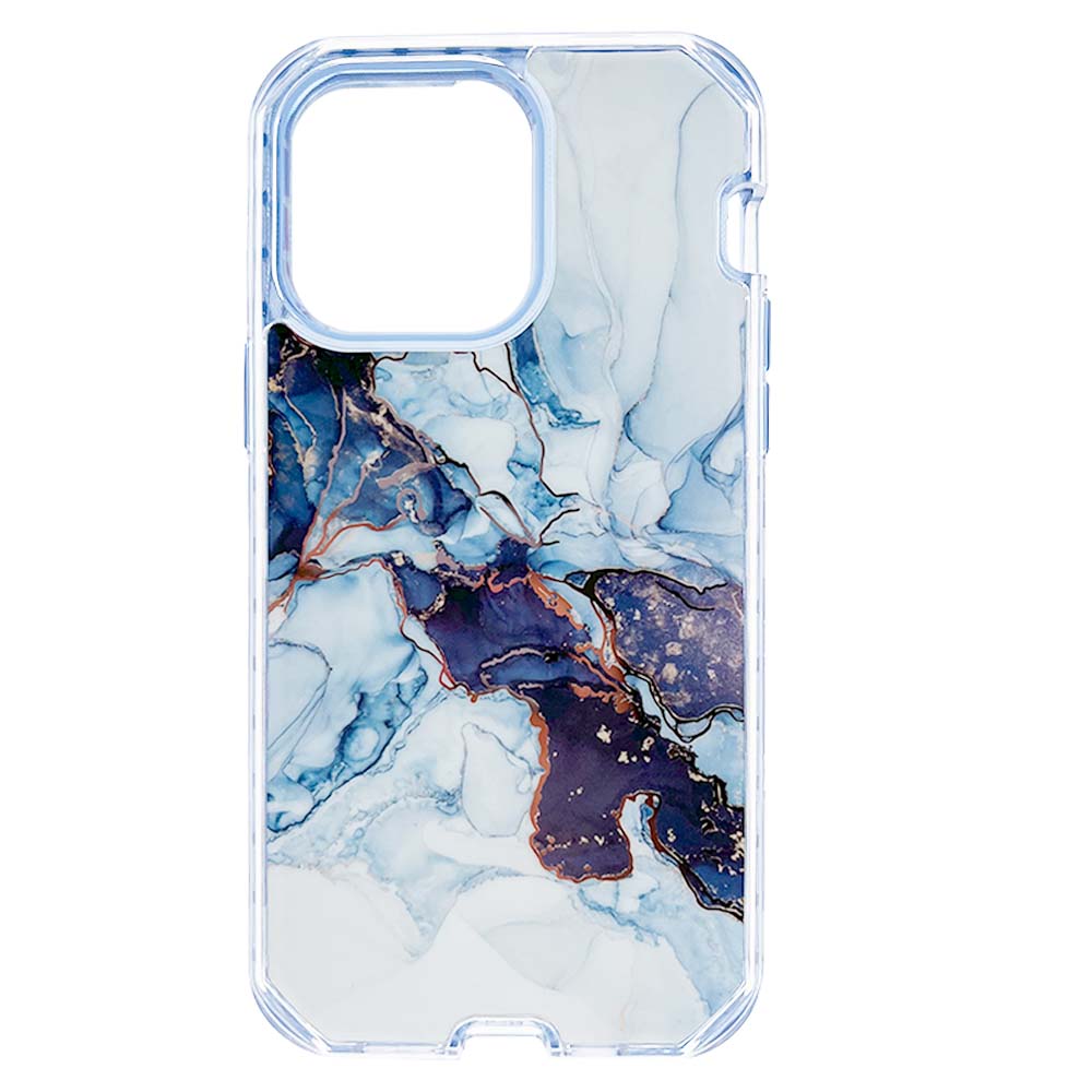 Estuche El Rey Marble Iphone 13 Pro Max Defender Color Azul