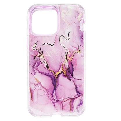 Estuche El Rey Marble Iphone 13 Pro Max Defender Color Morado DIGITALSHOP