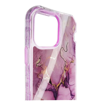 Estuche El Rey Marble Iphone 13 Pro Max Defender Color Morado DIGITALSHOP