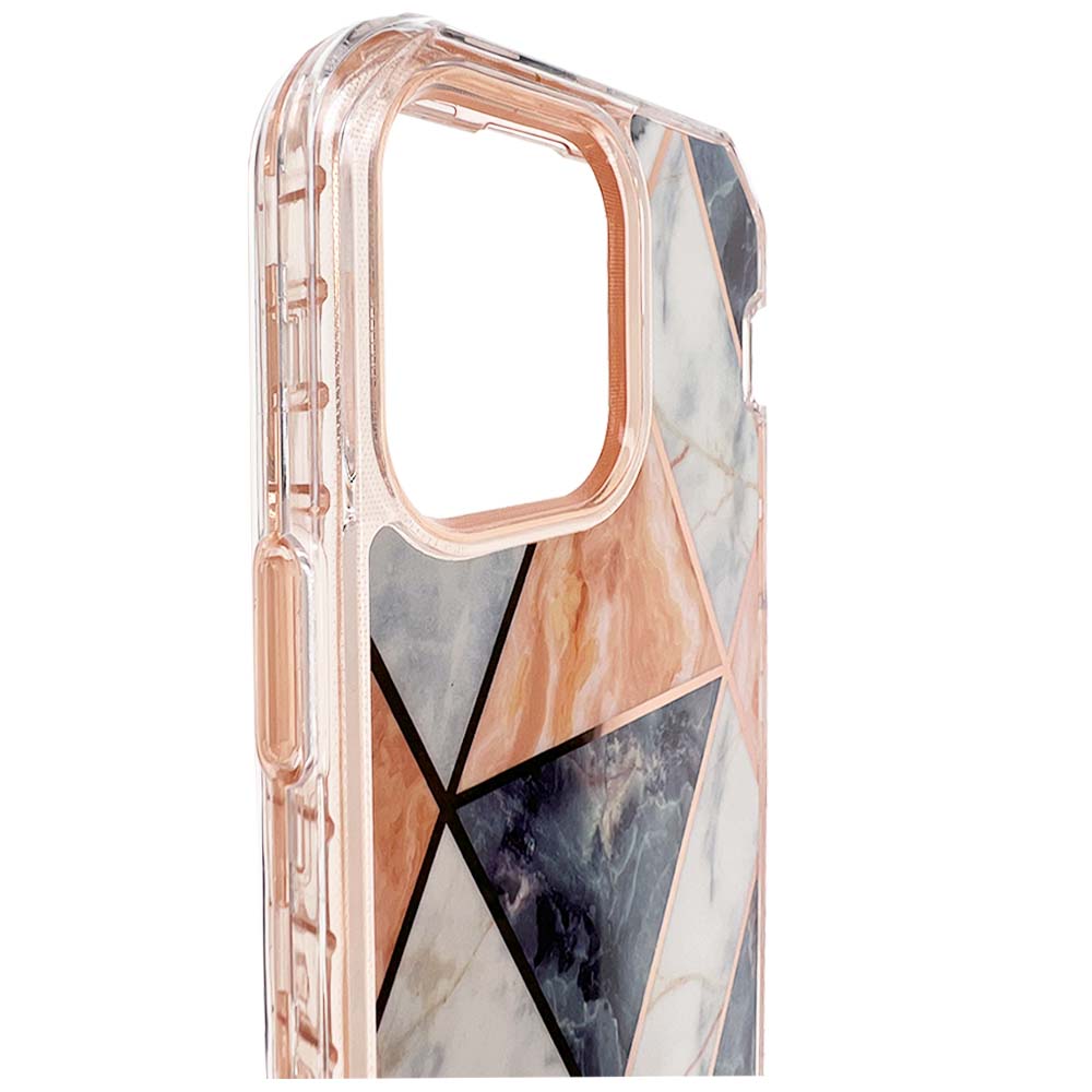 Estuche El Rey Marble Iphone 13 Pro Max Defender Color Naranja