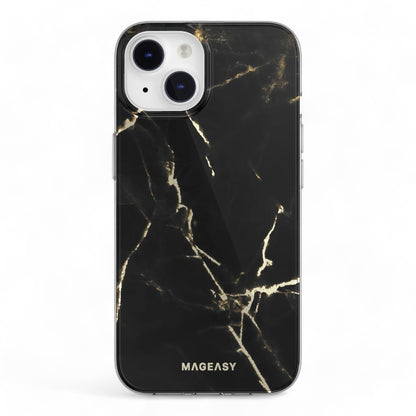 Estuche switcheasy marble m iphone 14 pearl black color negro