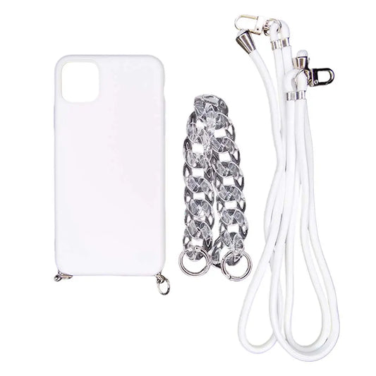 Estuche El Rey Strap Iphone 11 Strap De Mano + Strap Hombro Color Blanco DIGITALSHOP