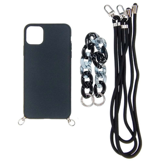 Estuche el rey strap iphone 14 strap de mano + strap hombro color negro