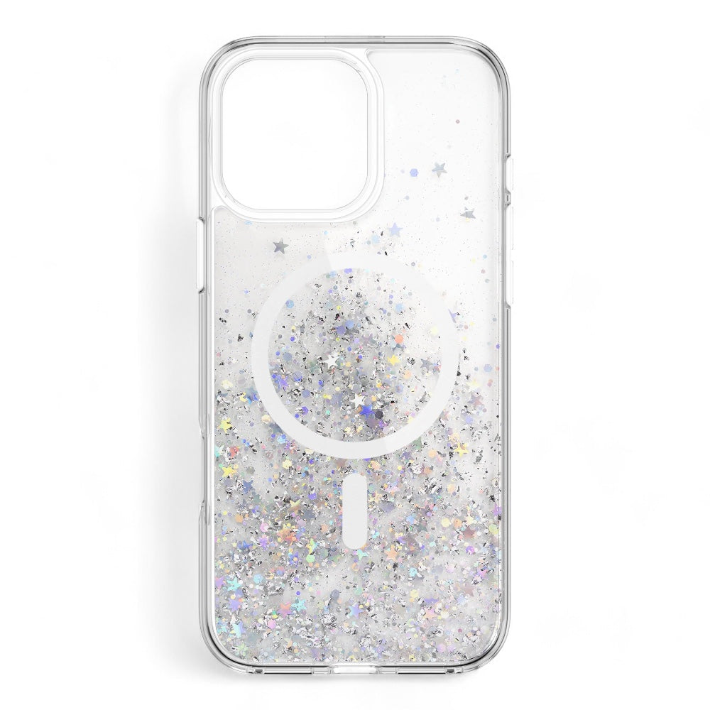 Estuche switcheasy starfield iphone 16 pro max starfield m 3d glitter shockproof case transparent color transparente