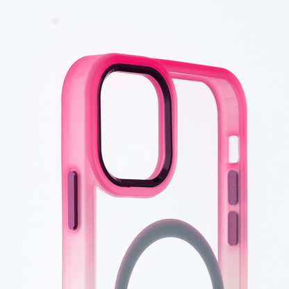 magsafe case the king degrade edge and magsafe apple iphone 14 pro pink/green color
