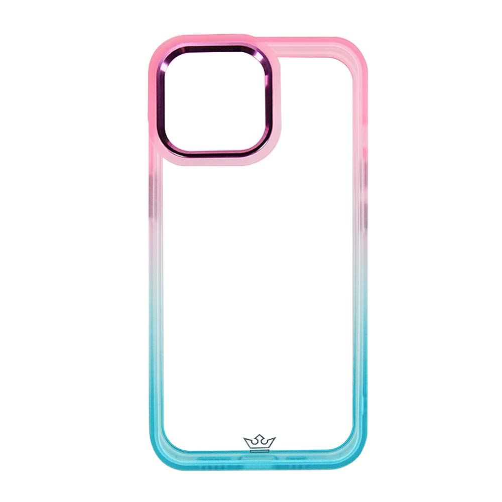 Estuches Clasico El Rey Degrade Apple Iphone 14 Plus Color Rosado / Turquesa