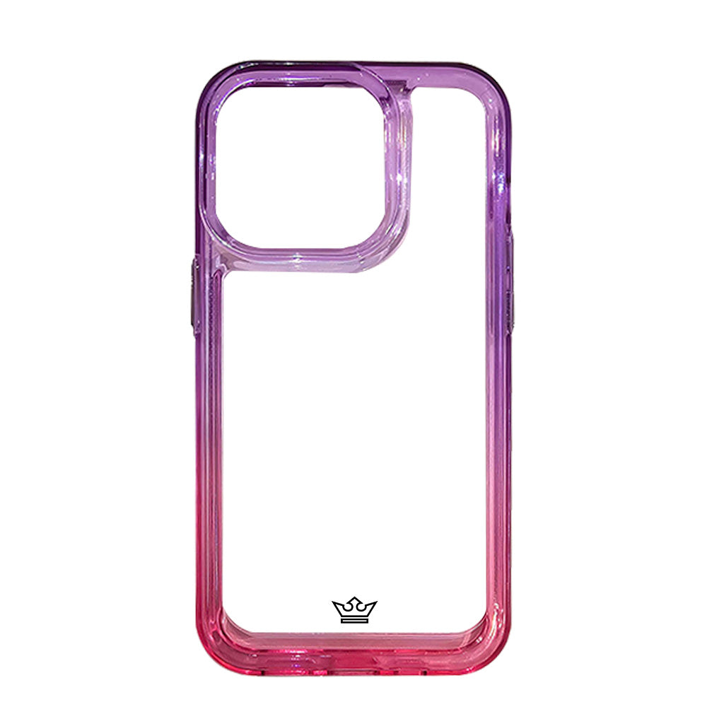 estuche clasico el rey degrade apple iphone 14 pro color morado / rosado DIGITALSHOP