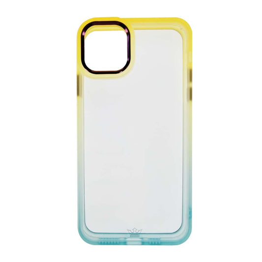 Classic El Rey degrade case for Apple iPhone 14 yellow/turquoise color