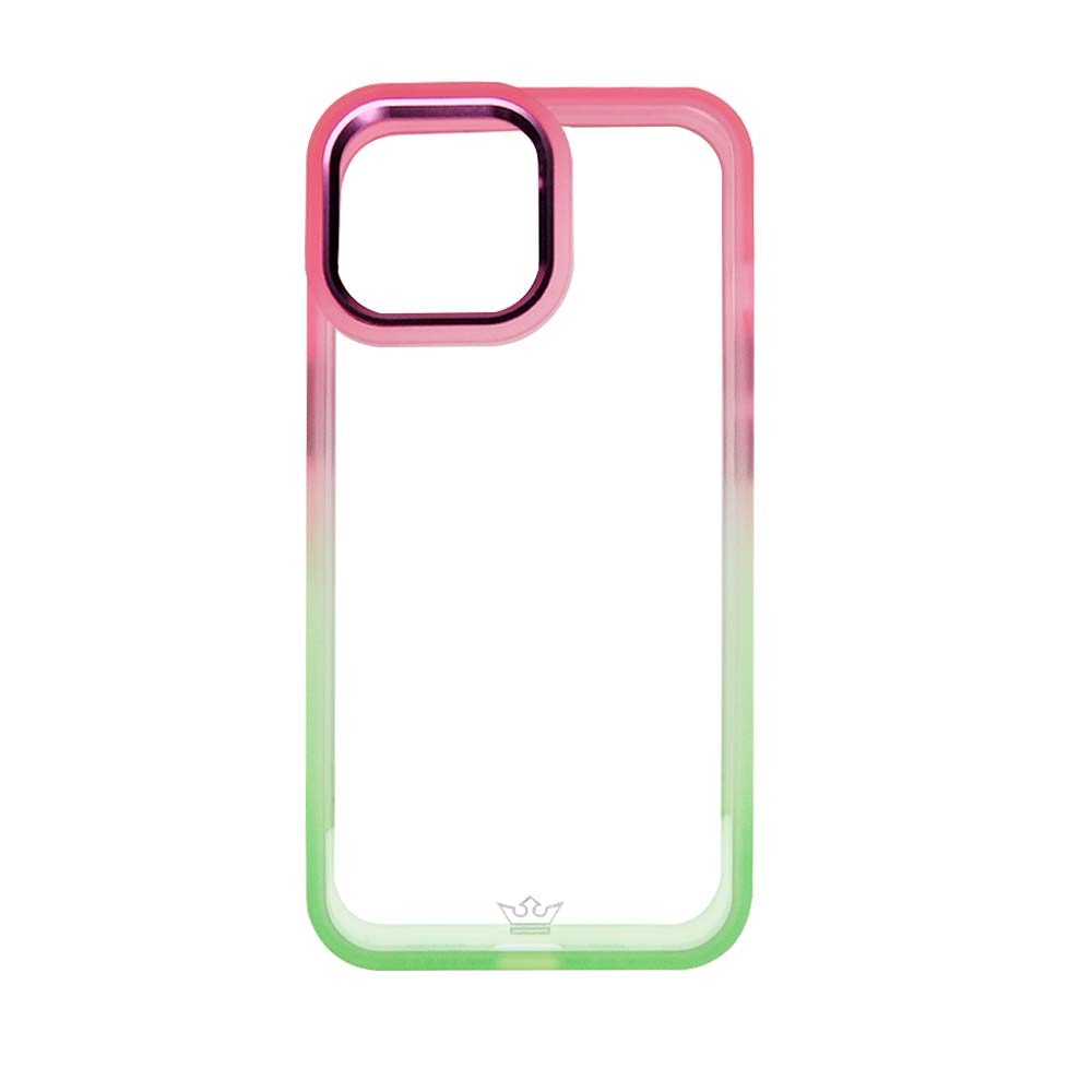 estuche clasico el rey degrade apple iphone 13 pro max color rosado / verde DIGITALSHOP