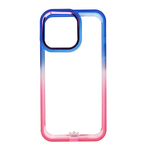Estuche clasico el rey degrade apple iphone 12 ,  iphone 12 pro color azul / rosado