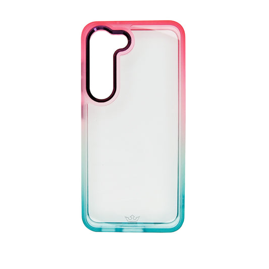 Classic King Degrade Samsung S23 Cases Pink/Turquoise