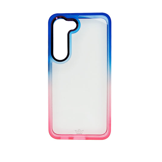 classic king degrade samsung s23 cases blue / pink color