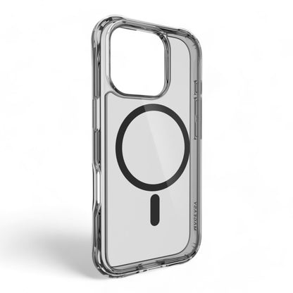 Estuche switcheasy atom iphone 16 pro max atoms m shockproof protective clear case ash color gris ceniza/gris claro