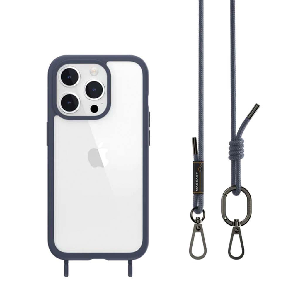 Estuche switcheasy roam iphone 15 pro roam + strap color azul