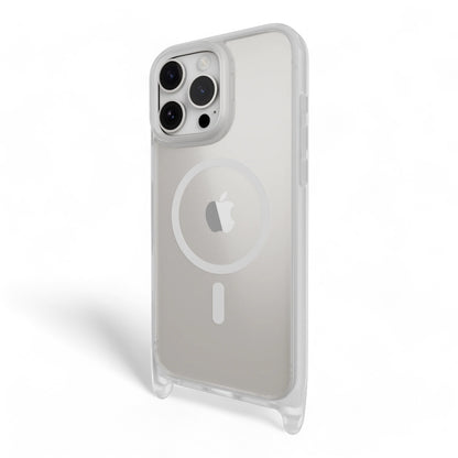 Estuche mageasy roam iphone 16 pro max roam m shockproof protective case with lanyard color plateado
