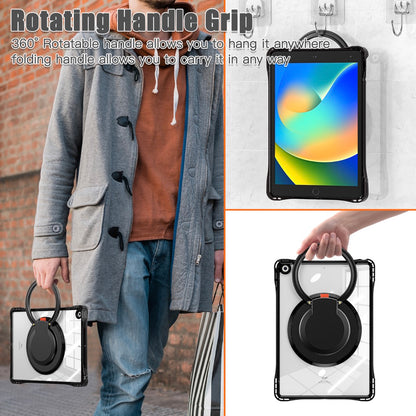 Estuche transparent b series modelo ipad 10.2 color negro con strap