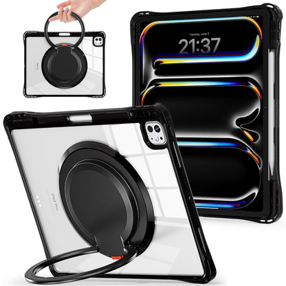 Estuche transparent b series modelo ipad pro 13 2024 color negro con strap