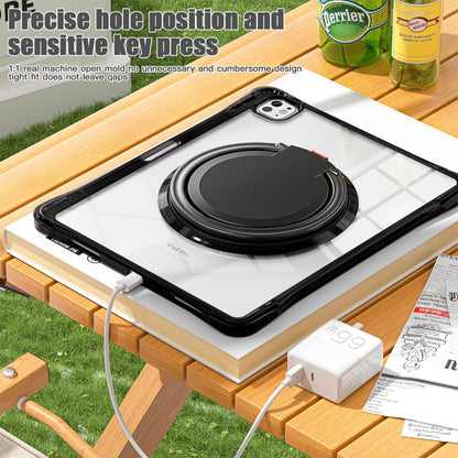 Estuche transparent b series modelo ipad pro 13 2024 color negro con strap