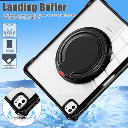 Estuche transparent b series modelo ipad pro 13 2024 color negro con strap