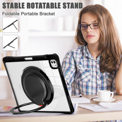 Estuche transparent b series modelo ipad pro 13 2024 color negro con strap