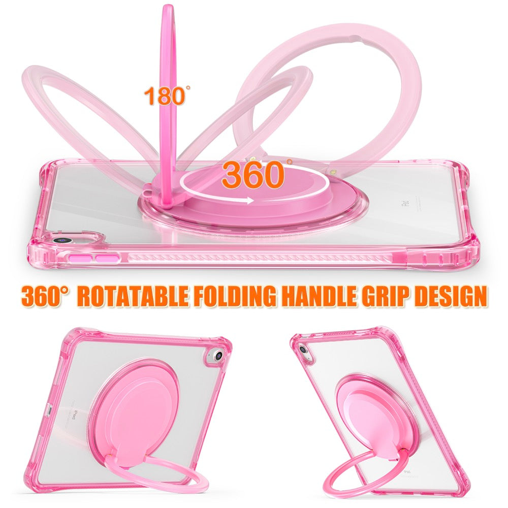 Estuche transparent b series modelo ipad 10 th color fucsia con strap