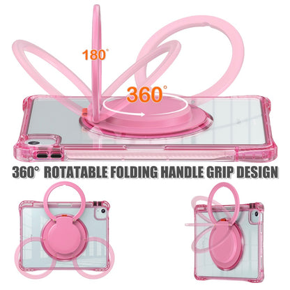 Estuche transparent b series modelo ipad air 11 2024 color fucsia con strap