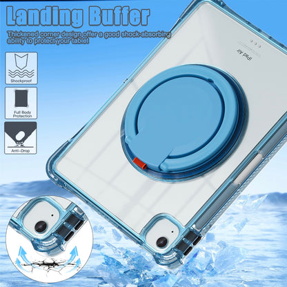 Estuche transparent b series modelo ipad air 11 2024 color celeste con strap