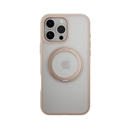 Switcheasy Magstand Case iPhone 16 Pro Magstand 360 M Rotating Ring Protective Case Sand Pink