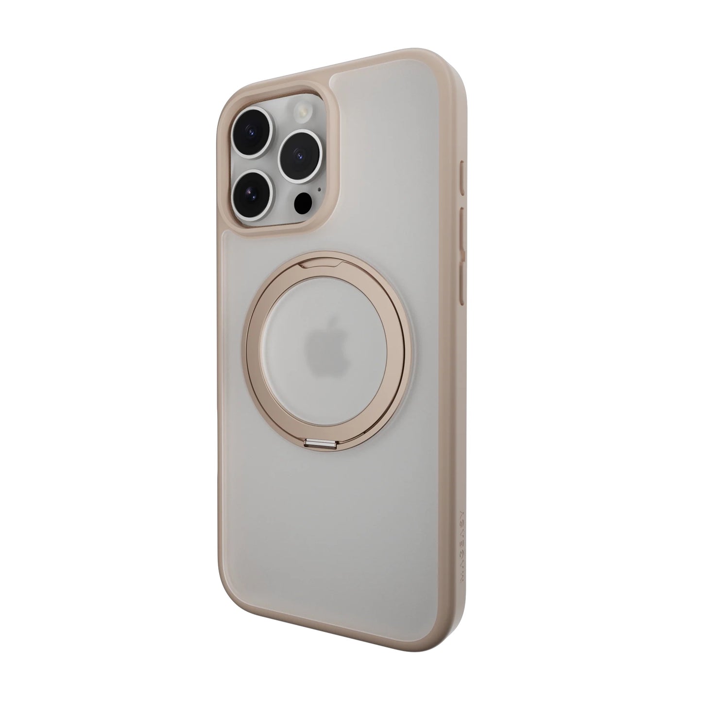 Switcheasy Magstand Case iPhone 16 Pro Magstand 360 M Rotating Ring Protective Case Sand Pink