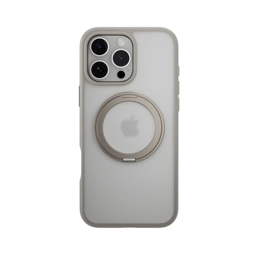 Estuche mageasy magstand iphone 16 pro magstand 360 m rotating ring protective case  color plateado