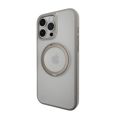Estuche mageasy magstand iphone 16 pro magstand 360 m rotating ring protective case  color plateado