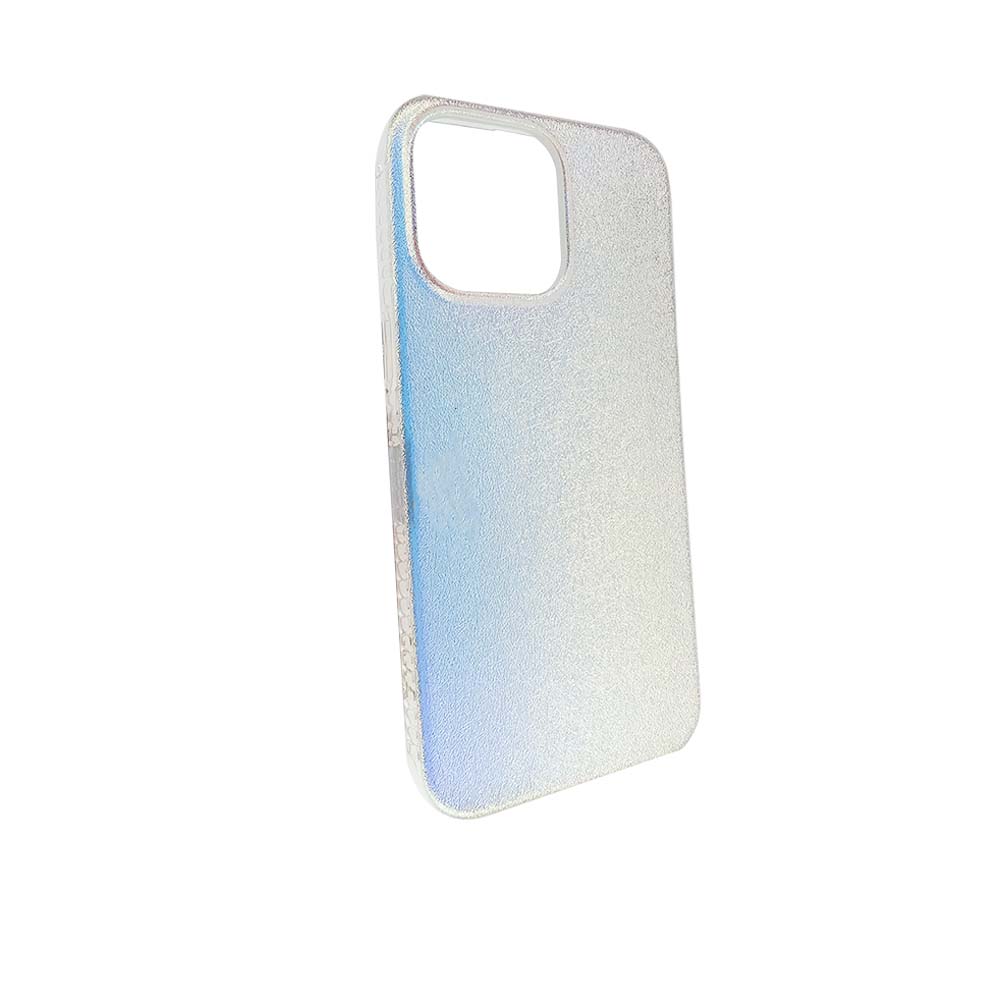 The king cosmos case for iPhone 15 iridescent texture multicolor color