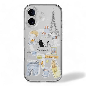 Estuche switcheasy skin iphone 16 style m pattern shockproof case paris color multicolor