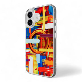 Estuche switcheasy skin iphone 16 style m pattern shockproof case painting color multicolor