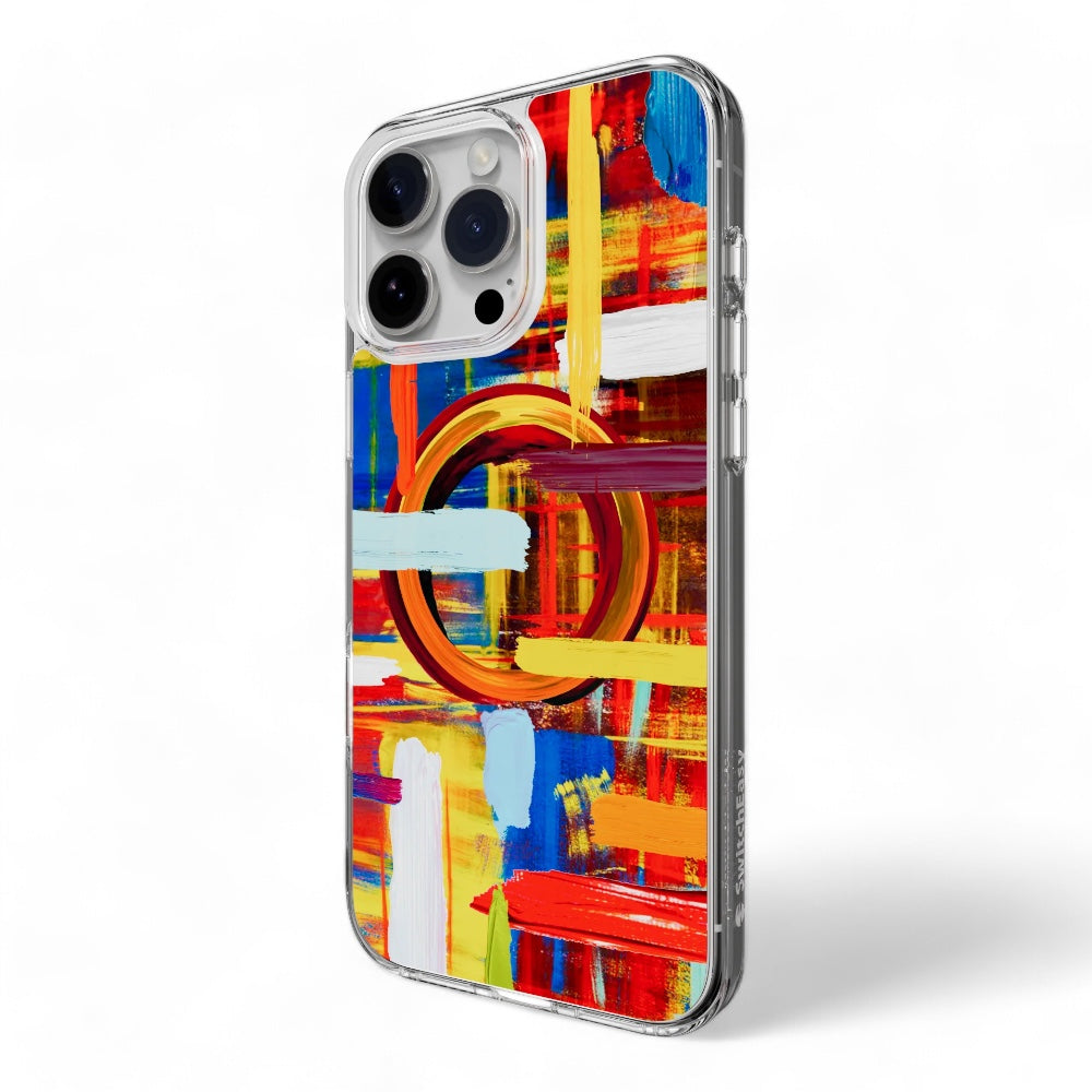 Estuche switcheasy skin iphone 16 pro max style m pattern shockproof case painting color multicolor