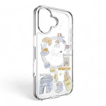 Estuche switcheasy skin iphone 16 plus style m pattern shockproof case paris color multicolor