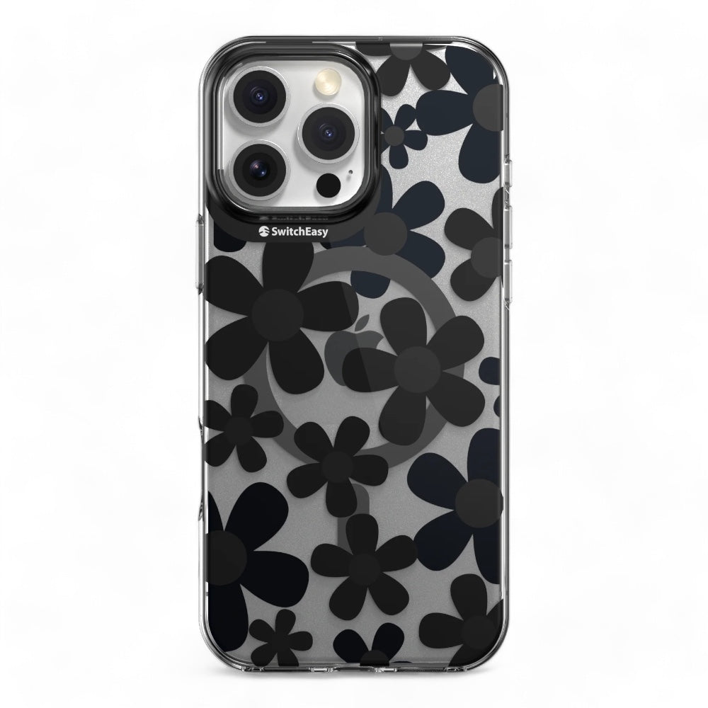 Estuche switcheasy skin iphone 16 pro max fleur m 3d patterned shockproof case black color multicolor