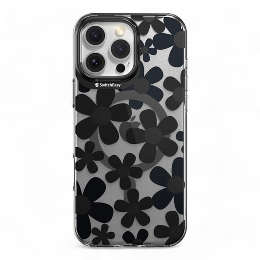 Switcheasy skin iphone 16 pro fleur m 3d patterned shockproof case black color